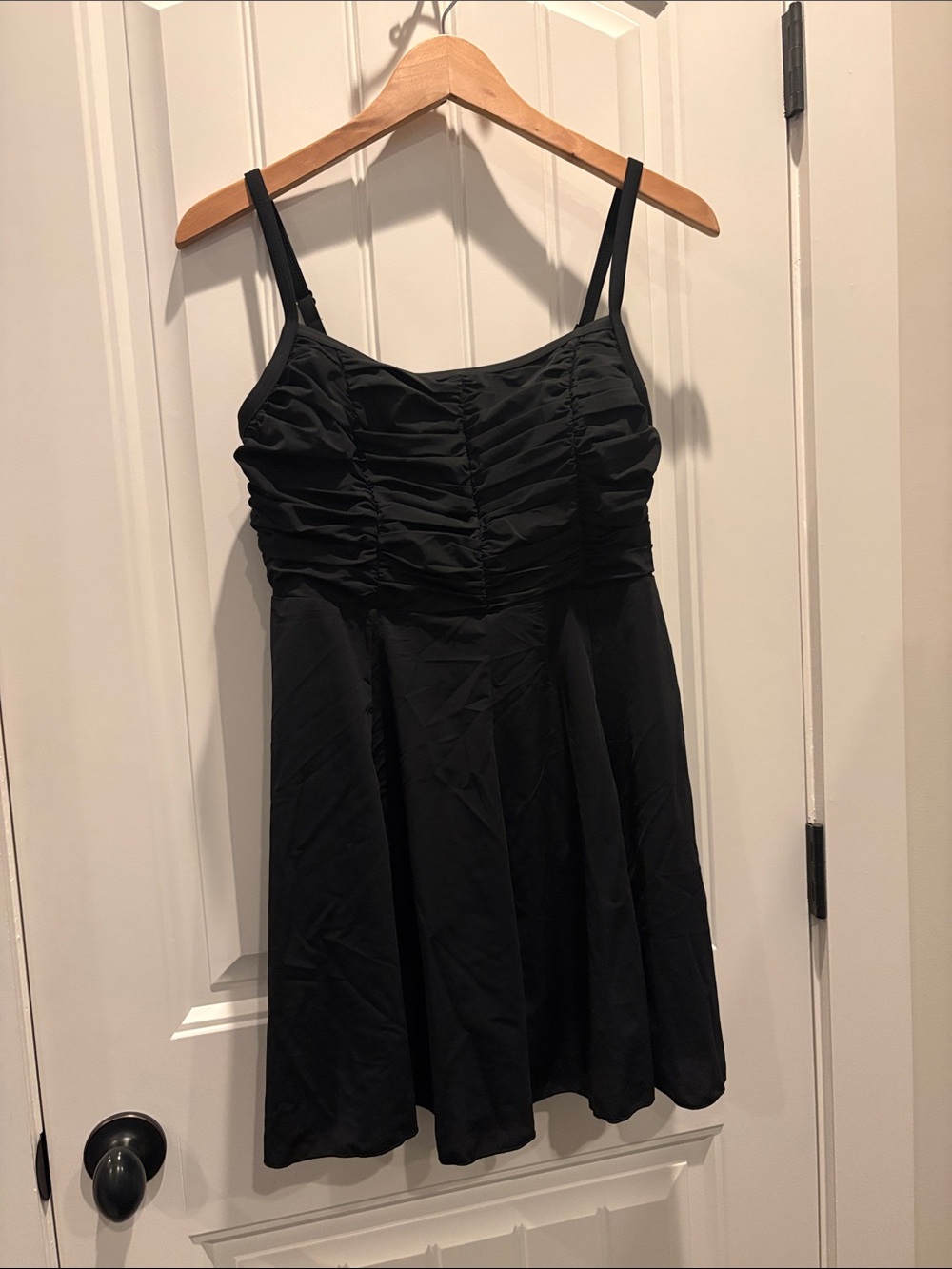 Swim dress, solid black
